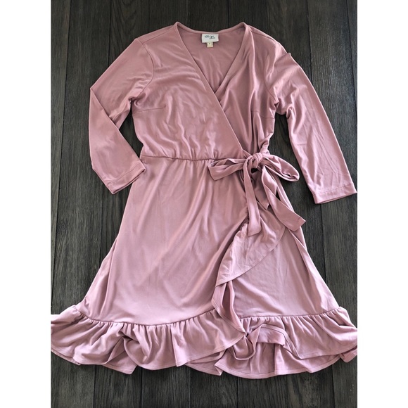 beige by eci Dresses & Skirts - Blush pink wrap dress